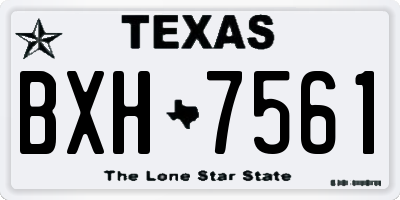 TX license plate BXH7561