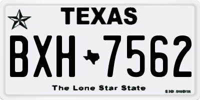 TX license plate BXH7562