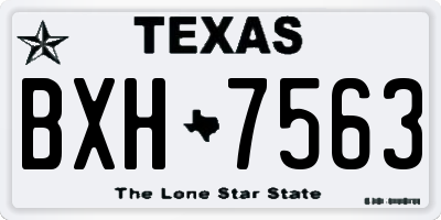 TX license plate BXH7563
