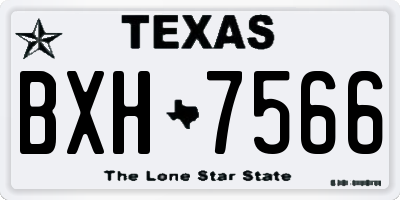 TX license plate BXH7566