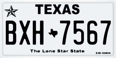 TX license plate BXH7567