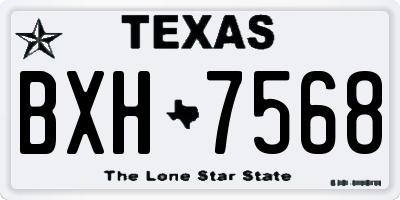 TX license plate BXH7568