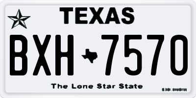 TX license plate BXH7570