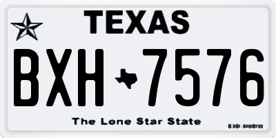 TX license plate BXH7576