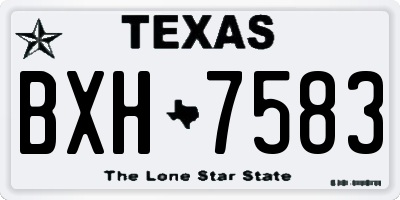 TX license plate BXH7583