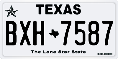 TX license plate BXH7587