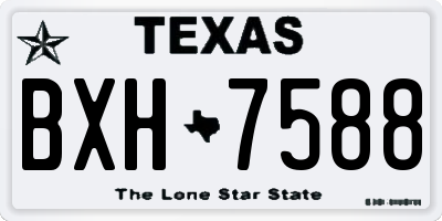 TX license plate BXH7588