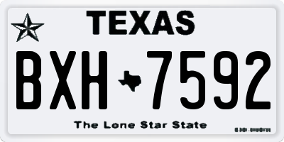 TX license plate BXH7592