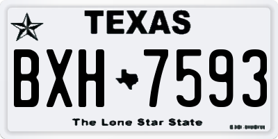 TX license plate BXH7593