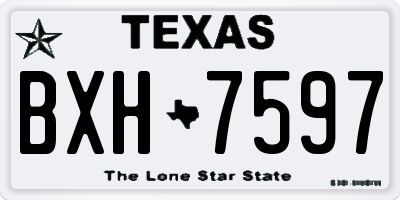 TX license plate BXH7597
