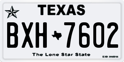 TX license plate BXH7602