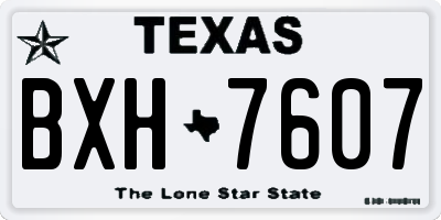 TX license plate BXH7607
