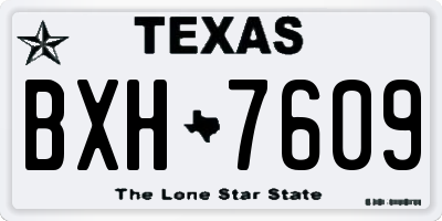TX license plate BXH7609