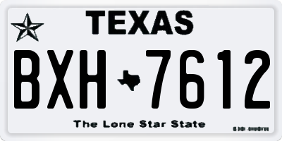 TX license plate BXH7612