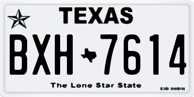 TX license plate BXH7614