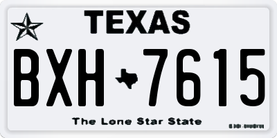 TX license plate BXH7615