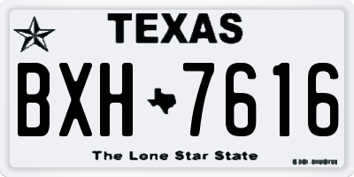 TX license plate BXH7616