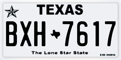 TX license plate BXH7617