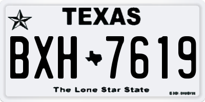 TX license plate BXH7619