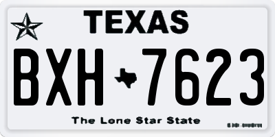 TX license plate BXH7623