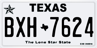 TX license plate BXH7624