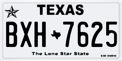 TX license plate BXH7625