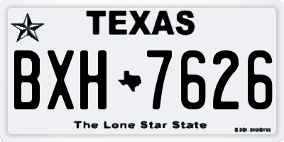 TX license plate BXH7626