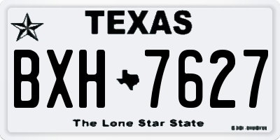 TX license plate BXH7627