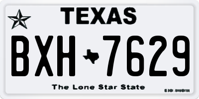 TX license plate BXH7629
