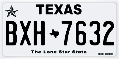 TX license plate BXH7632