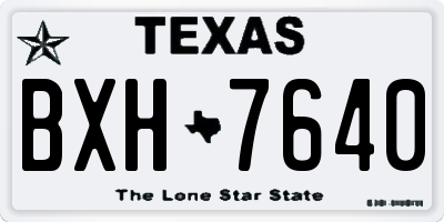 TX license plate BXH7640