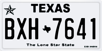 TX license plate BXH7641