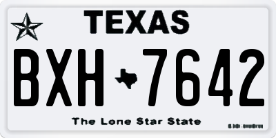 TX license plate BXH7642