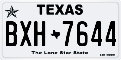 TX license plate BXH7644