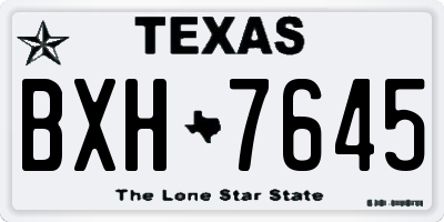 TX license plate BXH7645