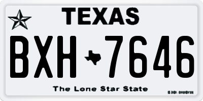 TX license plate BXH7646