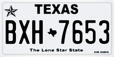 TX license plate BXH7653