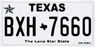 TX license plate BXH7660