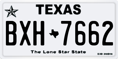 TX license plate BXH7662