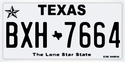 TX license plate BXH7664