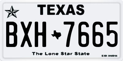 TX license plate BXH7665