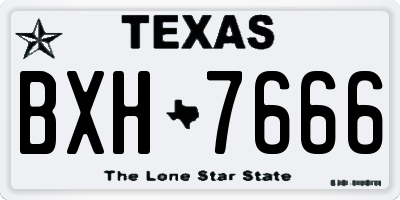TX license plate BXH7666