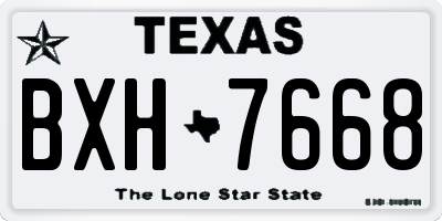 TX license plate BXH7668