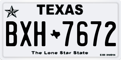 TX license plate BXH7672