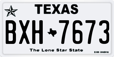 TX license plate BXH7673