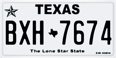 TX license plate BXH7674