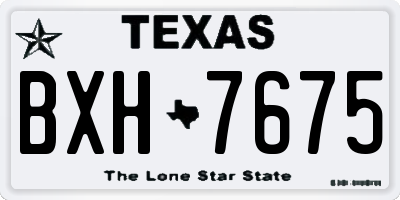 TX license plate BXH7675