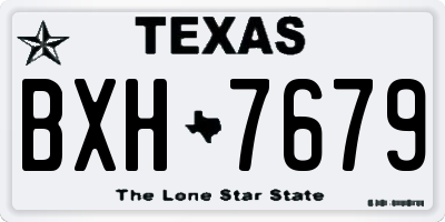 TX license plate BXH7679