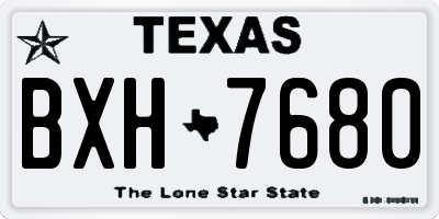 TX license plate BXH7680