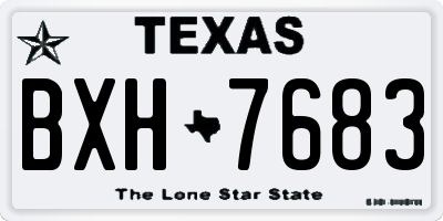 TX license plate BXH7683